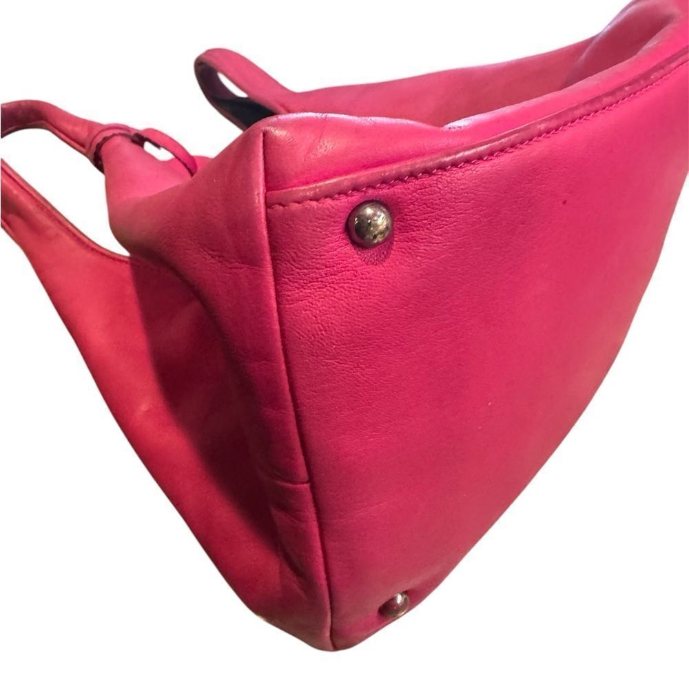 LOEWE Melon Pink Nappa Lambskin Leather Soft Hobo Bag Calle Tote Handbag Small - Picture 7 of 12